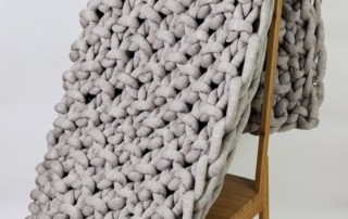 Chunky knit blanket, SOFTEST VEGAN WOOL blanket, Organic certified chunky knit throw