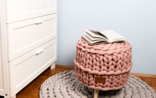 Knitted pouf, chunky knit pouffe, round knit pouf knit, knitted pouf poof, ottoman pouf poof, big knit pouffe Curated Gifts for Her