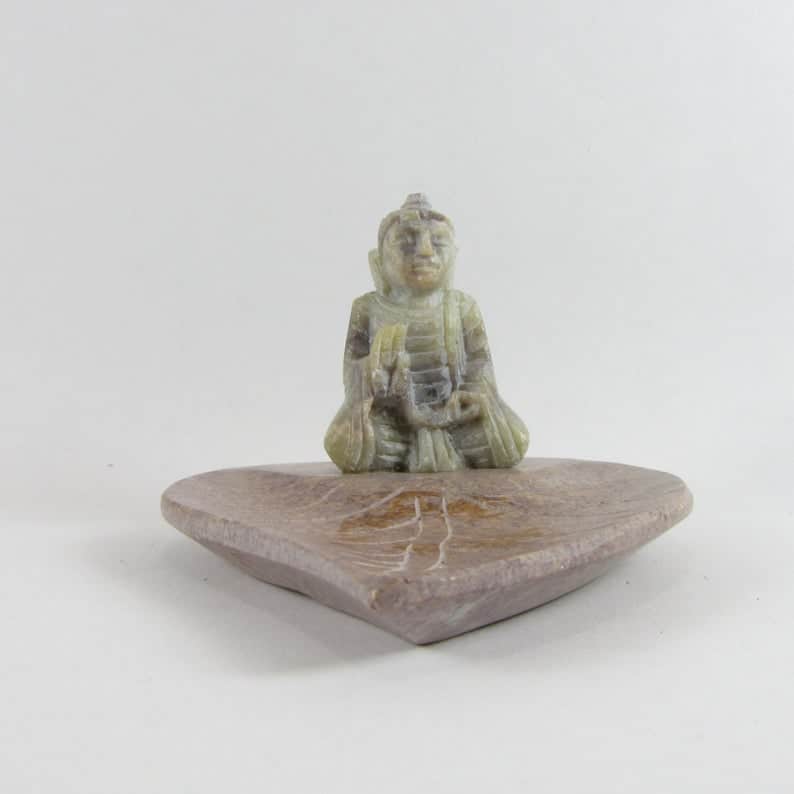 Buddha soapstone carving incense holder,incense cone holder ,Tea light,T light,incense burner,aromatherapy