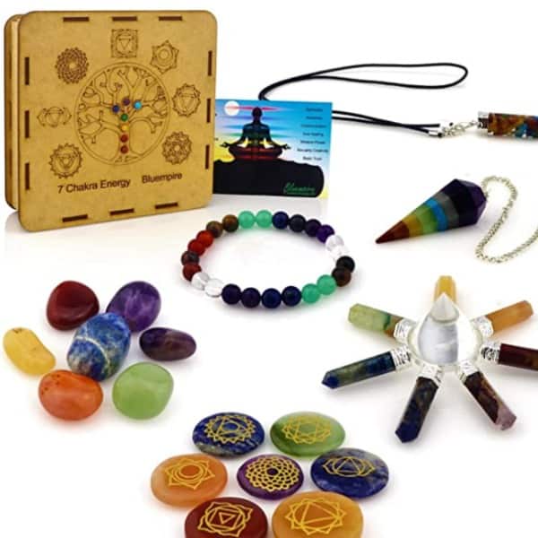 Chakra Stones Set - Crystals and Healing Stones Kit Chakra Gifts set for self-healers