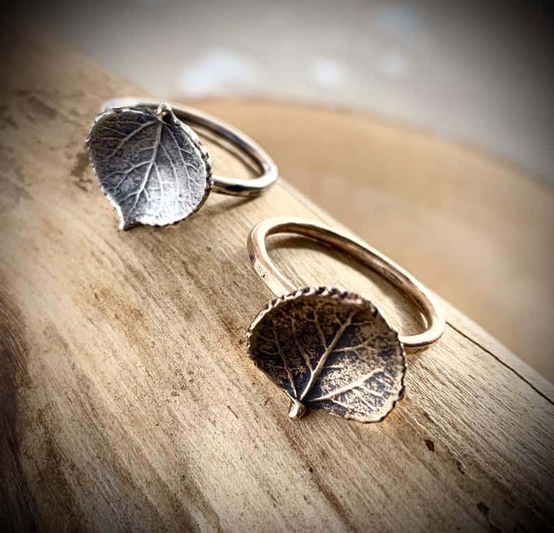 Colorado Tiny Aspen Leaf Ring