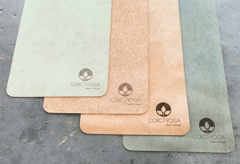 Custom Engraved Cork Yoga Mat, Natural Cork Wood, Algarve, Aveiro, Sintra, Duoro, Evora), Vegan Yoga Mat, Personalize, Yoga Gifts
