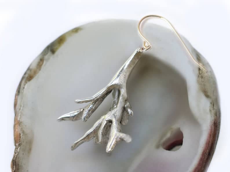 Earrings for Women, Silver Branch Earrings, Unique Jewelry, Sterling Silver Drop Earrings, Nature Inspired Earrings, Woodland Jewelry.