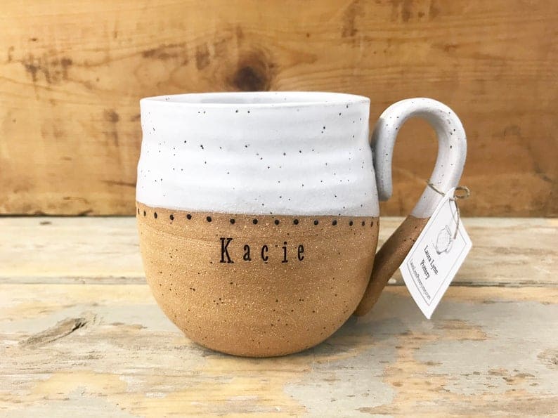 Bestselling gifts-Handmade Mug with Name - Personalized Pottery - Custom Mug - Pottery Handmade - Unique Ceramic Mug - LauraLynnPottery - Made to Order Mug