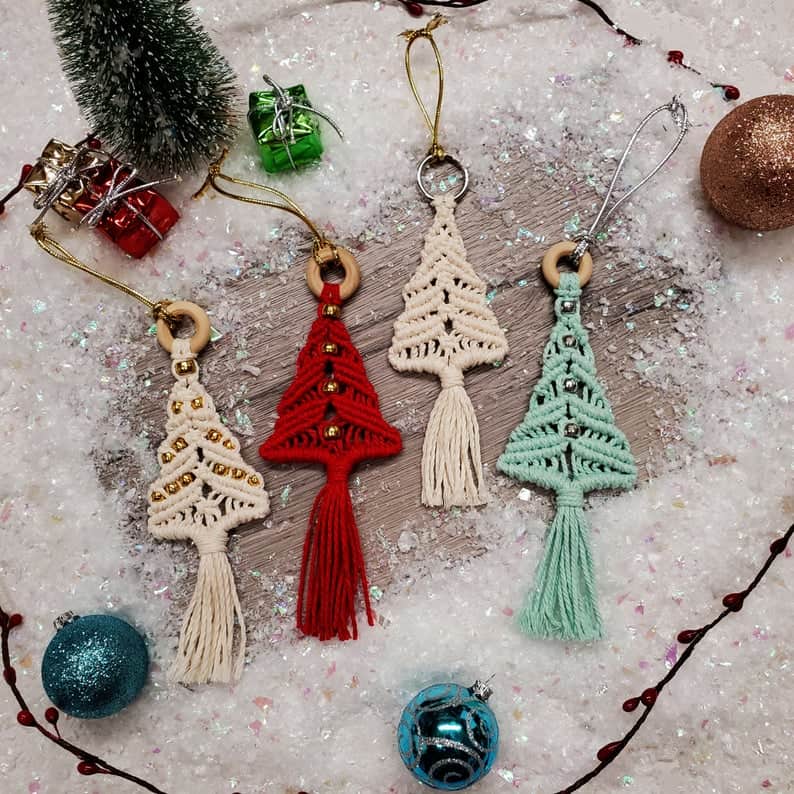 Macrame Christmas Tree Ornament