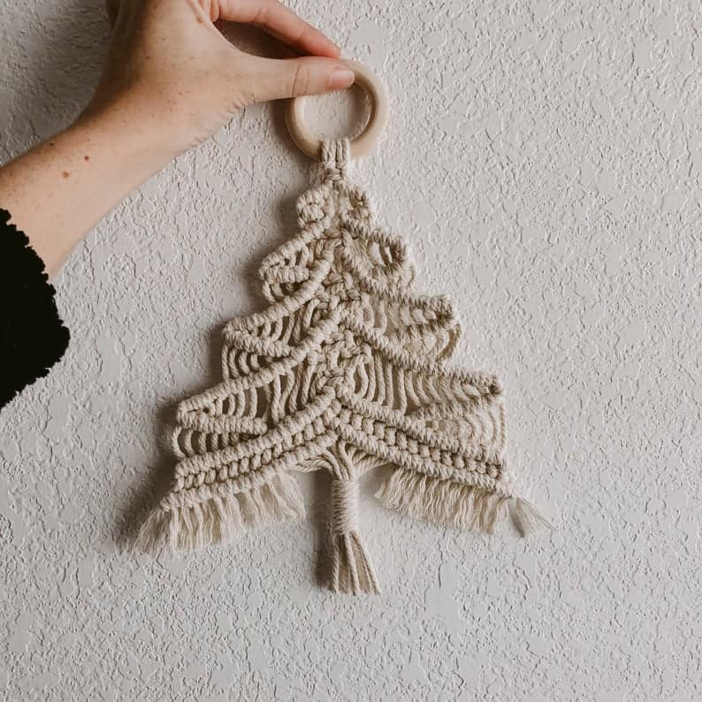 Macrame Christmas Tree Wall Hanging -Boho Christmas Decor