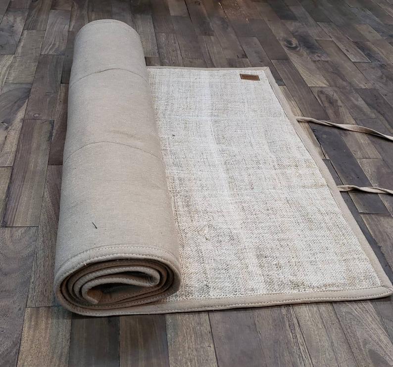 Yoga Gifts-Organic Hemp Yoga Mat, 100% Handmade, Eco-Friendly, Natural and Biodegradable.