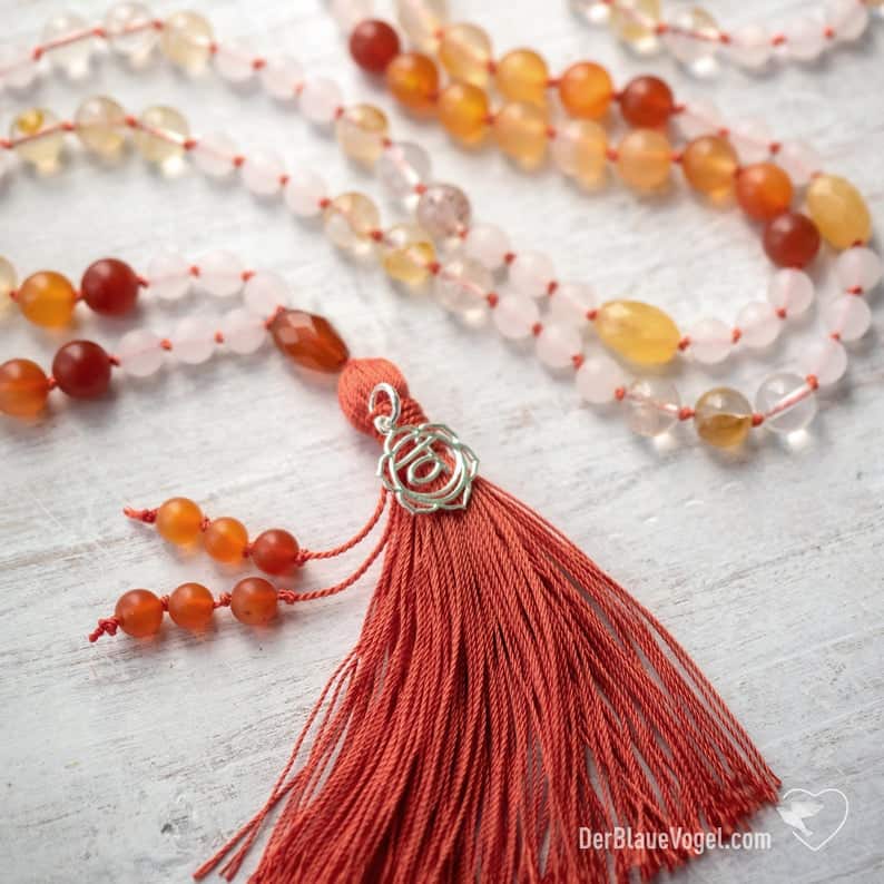 Svadhisthana Chakra MALA Beads Sacral Chakra Necklace Unique Yoga GIfts