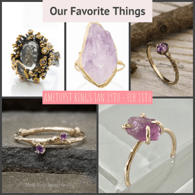 Aquarius Gifts Amethyst Rings Birthstone February