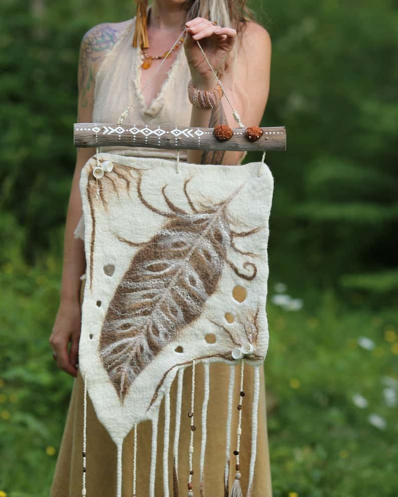 MEDICINE FEATHER Sheild for your Sacred Space.-Altar