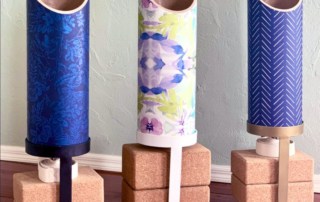 (2) Yoga Block Stands + (2) Yoga Mat Tubes = 2 Complete Yoga Packages = Earth-friendly Yoga Prop & Home Workout Storage