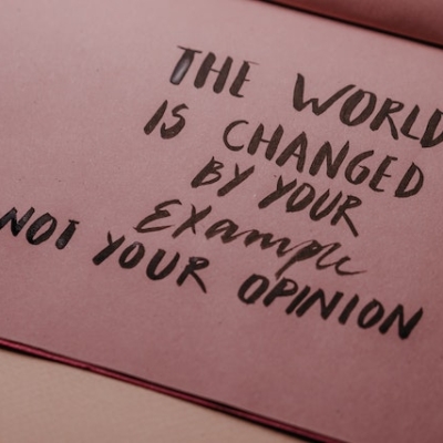 Empowering Women Quote-The world is changed by your example not your opinion