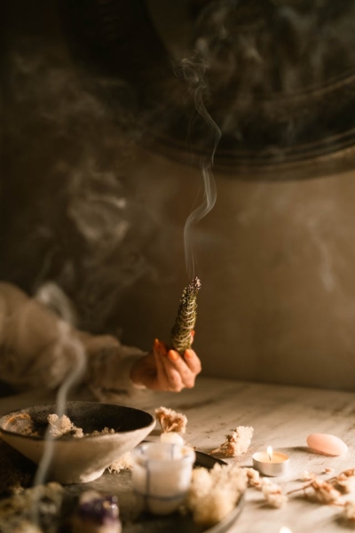 Prepare a sacred space for shamanic rituals